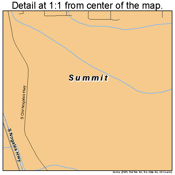Summit, Arizona road map detail