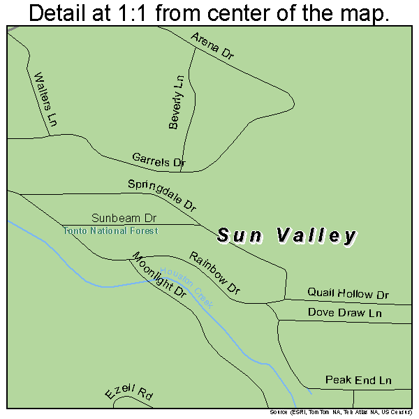 Sun Valley, Arizona road map detail