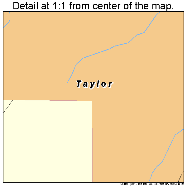 Taylor, Arizona road map detail