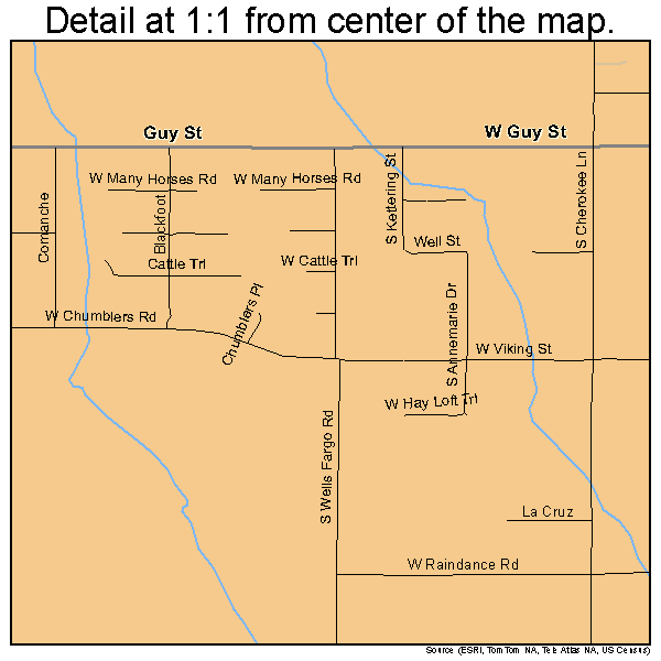 Three Points, Arizona road map detail
