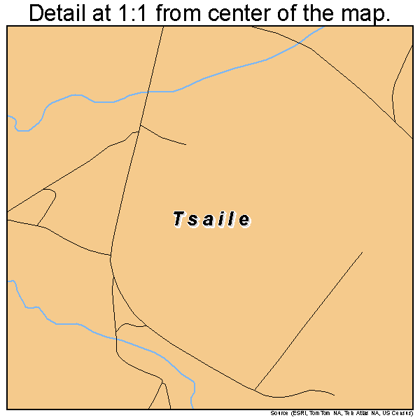 Tsaile, Arizona road map detail