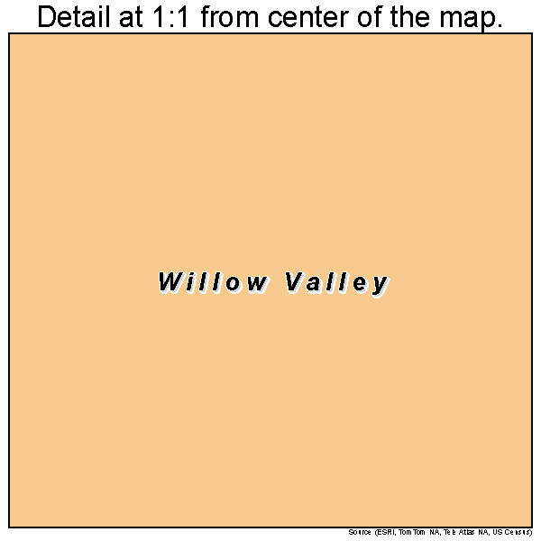 Willow Valley, Arizona road map detail