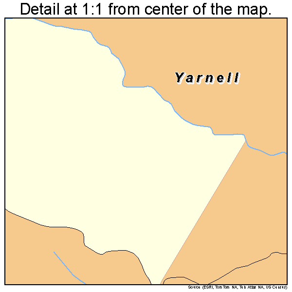 Yarnell, Arizona road map detail