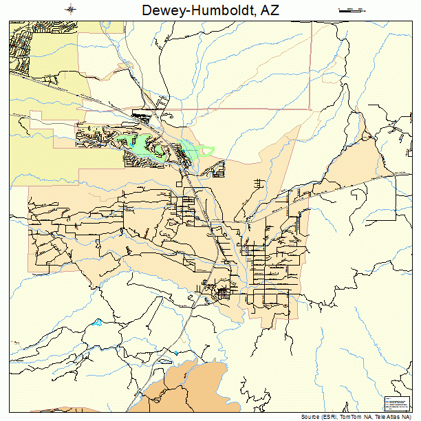 Dewey-Humboldt, AZ street map