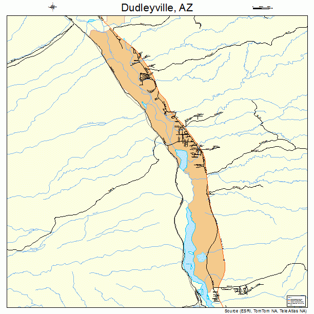Dudleyville, AZ street map