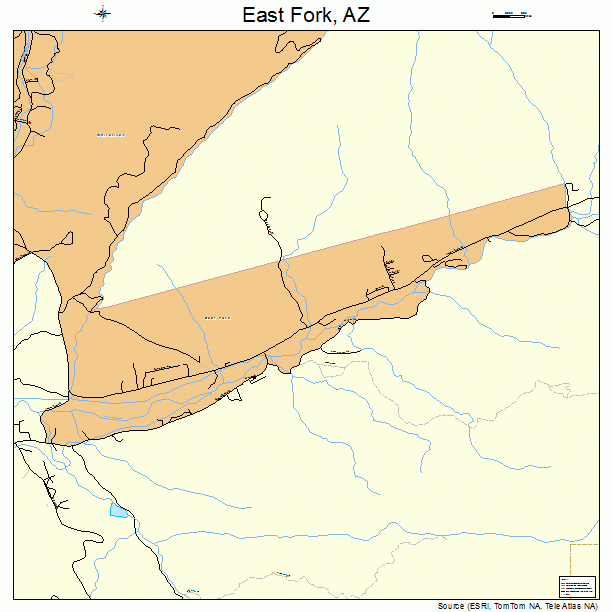 East Fork, AZ street map