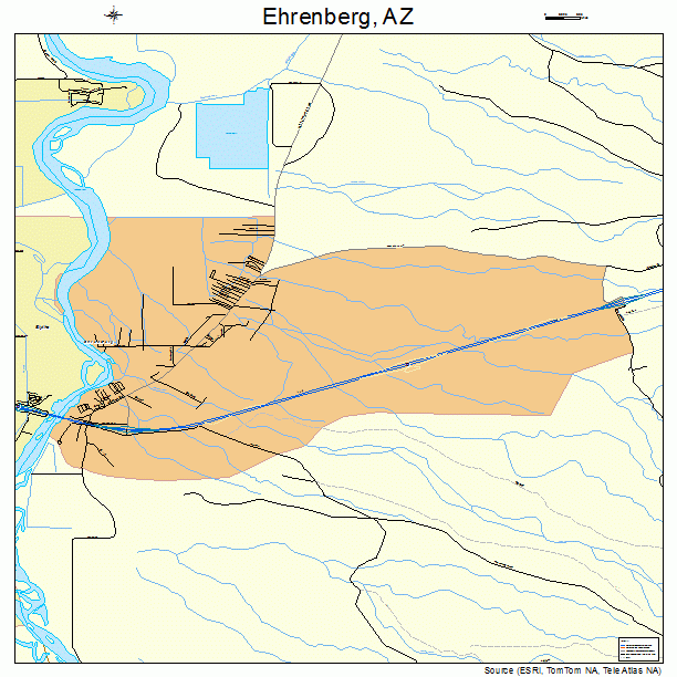 Ehrenberg, AZ street map