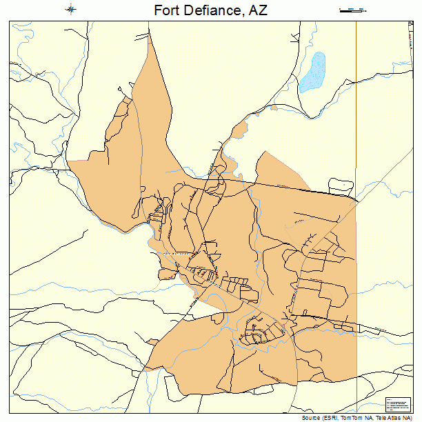 Fort Defiance, AZ street map