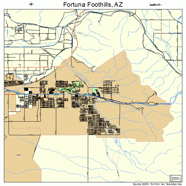 Fortuna Foothills, AZ street map