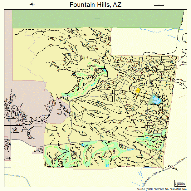 Fountain Hills, AZ street map