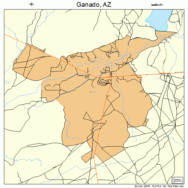 Ganado, AZ street map