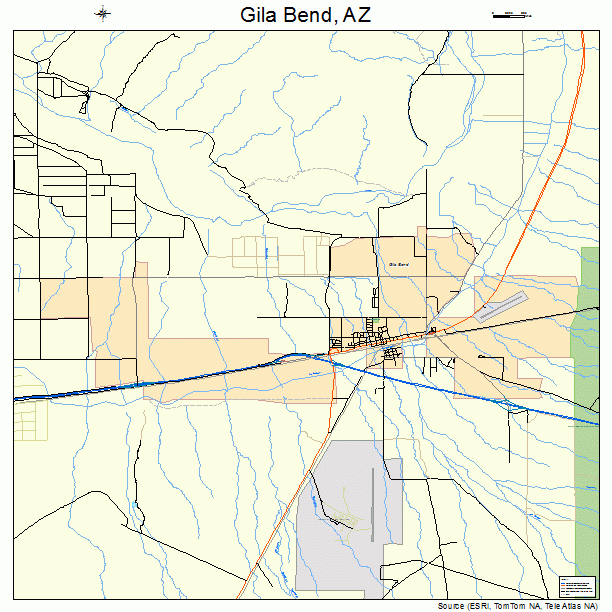 Gila Bend, AZ street map