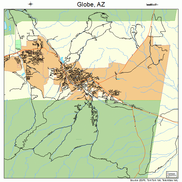 Globe, AZ street map