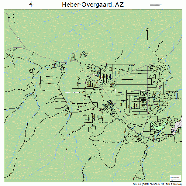 Heber-Overgaard, AZ street map