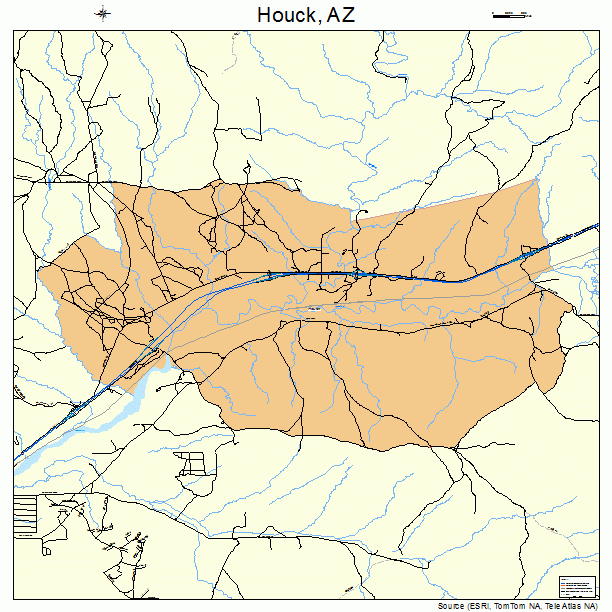 Houck, AZ street map