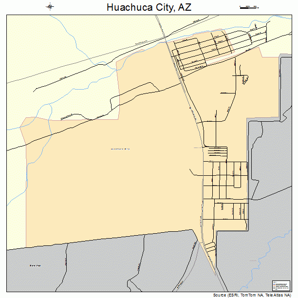 Huachuca City, AZ street map