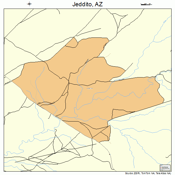 Jeddito, AZ street map