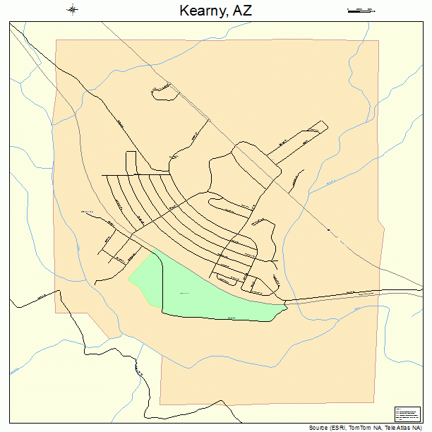 Kearny, AZ street map