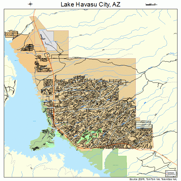 Lake Havasu City, AZ street map