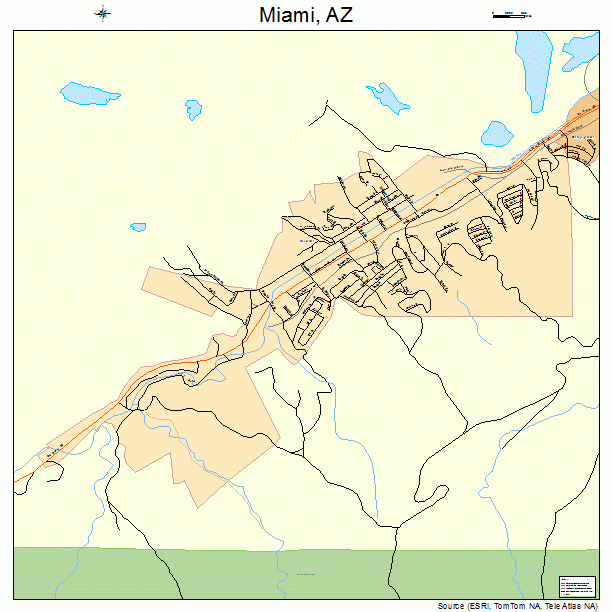 Miami, AZ street map