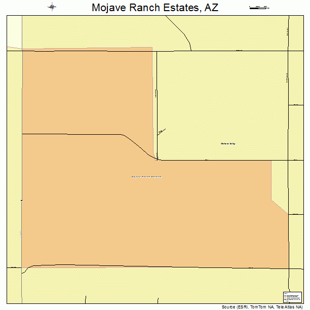 Mojave Ranch Estates, AZ street map