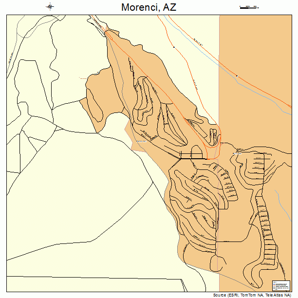 Morenci, AZ street map