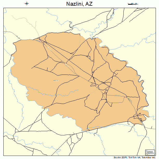 Nazlini, AZ street map