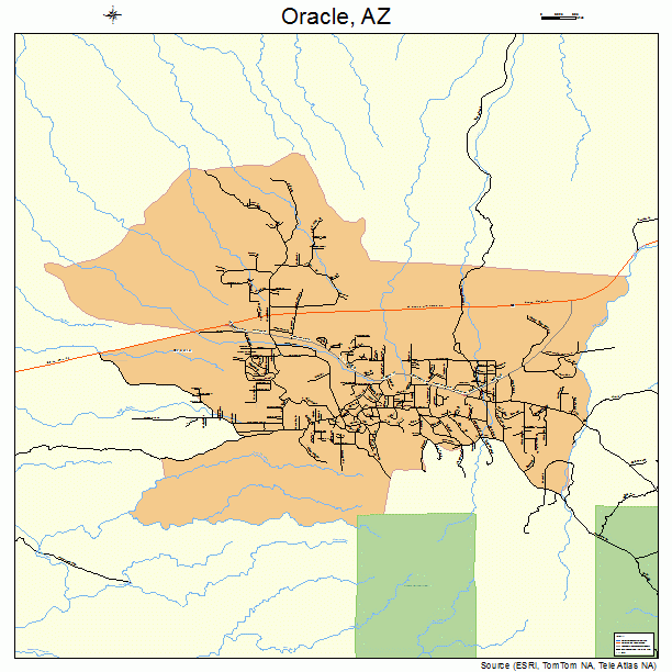Oracle, AZ street map
