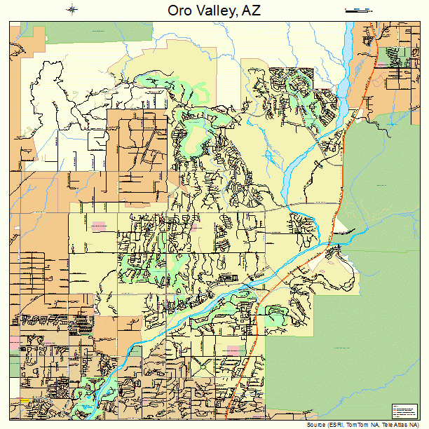 Oro Valley, AZ street map
