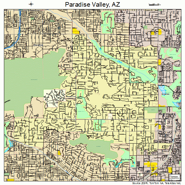 Paradise Valley, AZ street map