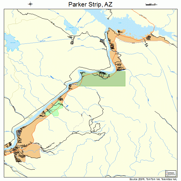 Parker Strip, AZ street map