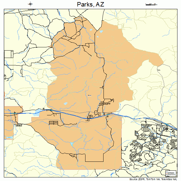 Parks, AZ street map