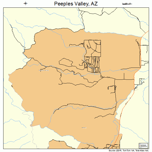 Peeples Valley, AZ street map