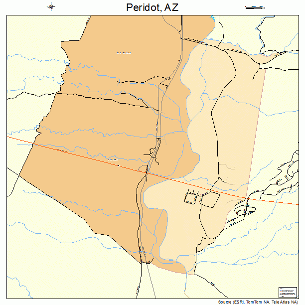 Peridot, AZ street map