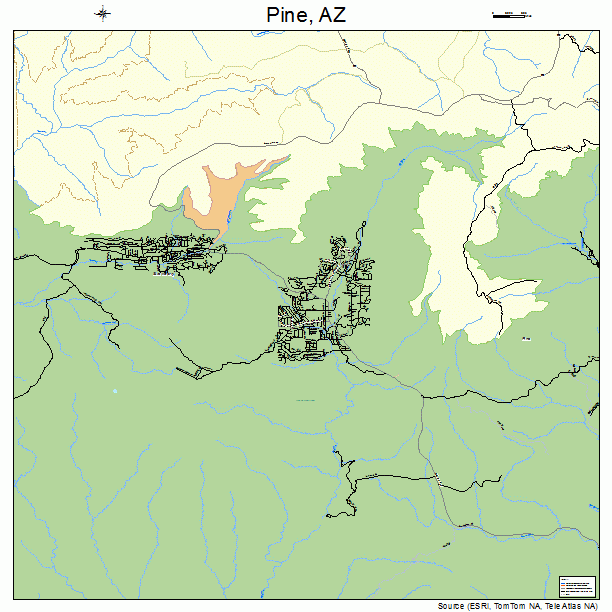 Pine, AZ street map