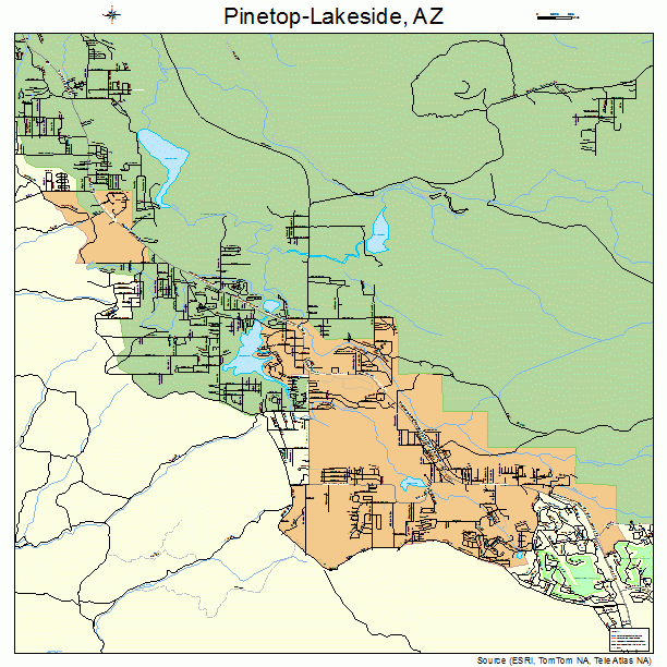 Pinetop-Lakeside, AZ street map