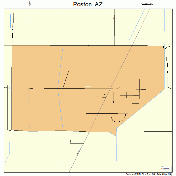 Poston, AZ street map