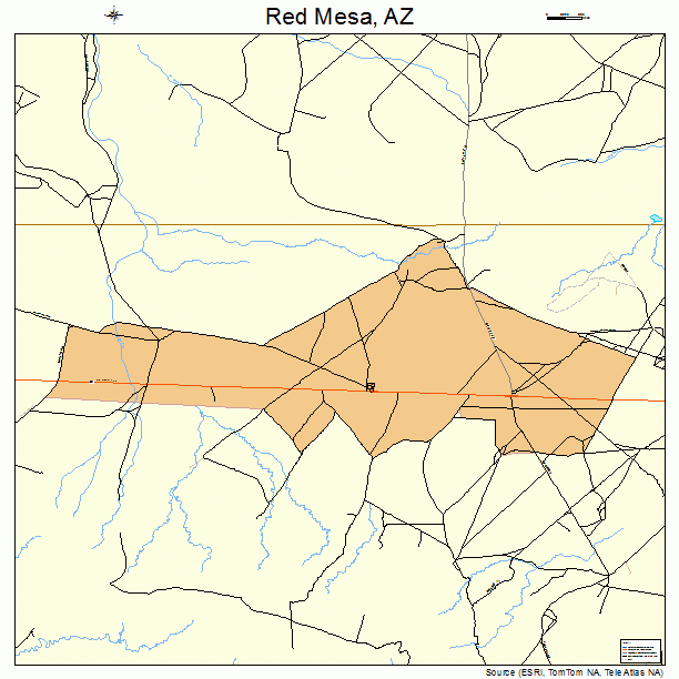 Red Mesa, AZ street map