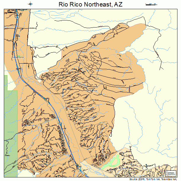 Rio Rico Northeast, AZ street map