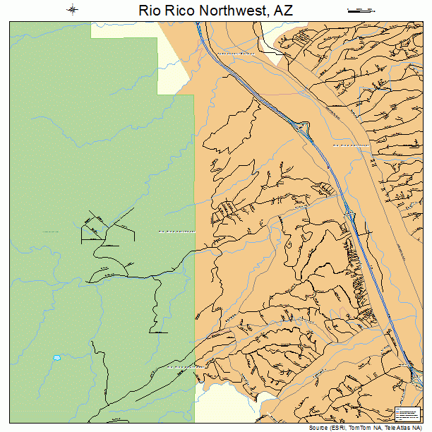 Rio Rico Northwest, AZ street map