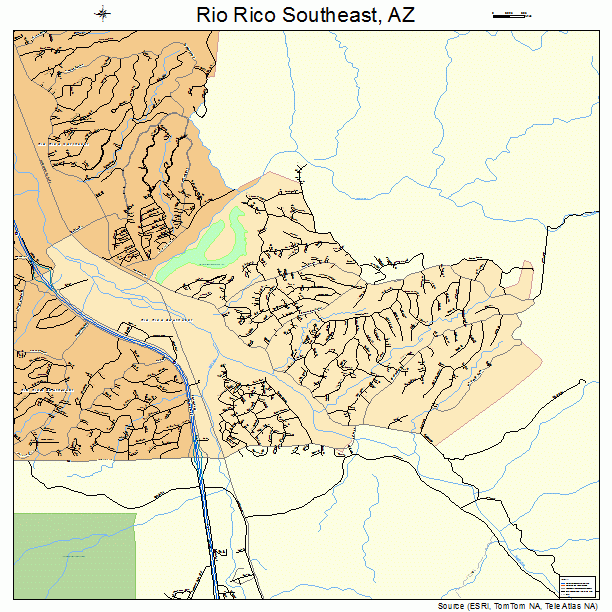 Rio Rico Southeast, AZ street map