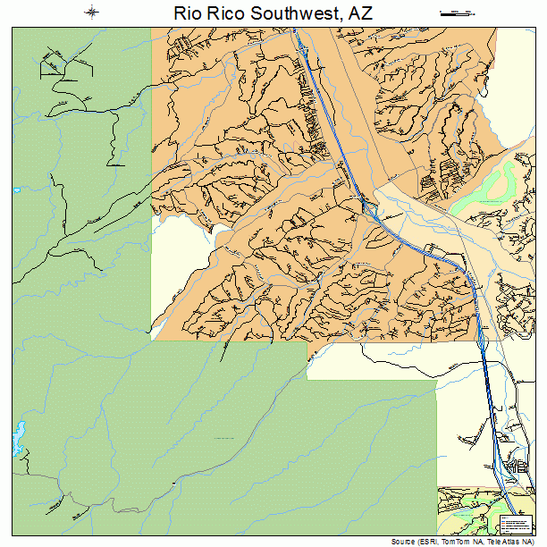 Rio Rico Southwest, AZ street map