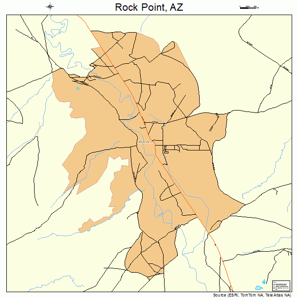 Rock Point, AZ street map