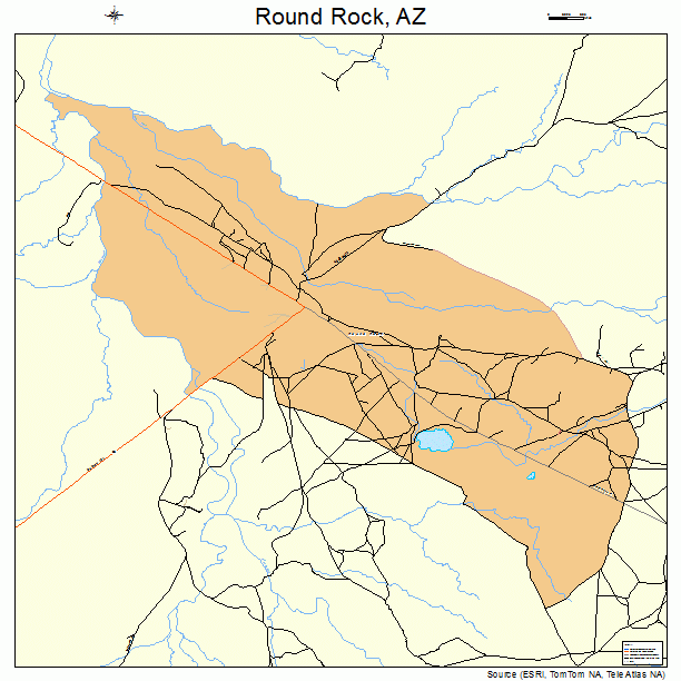 Round Rock, AZ street map