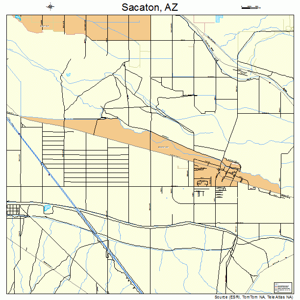 Sacaton, AZ street map