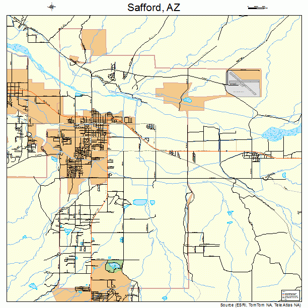 Safford, AZ street map