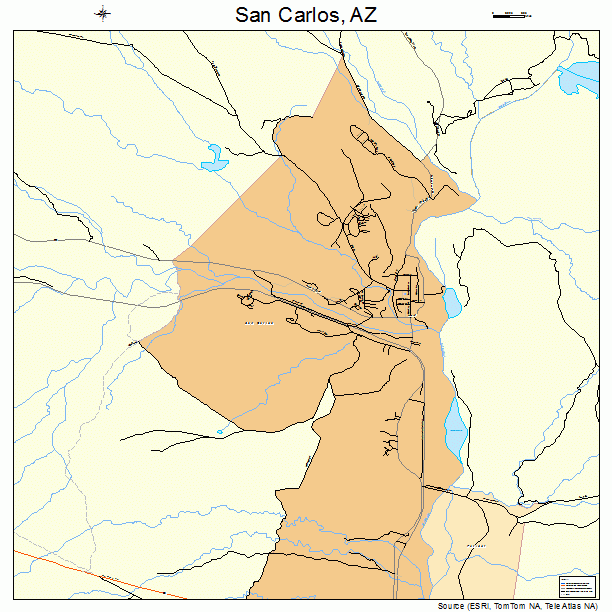 San Carlos, AZ street map