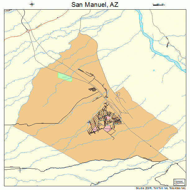 San Manuel, AZ street map