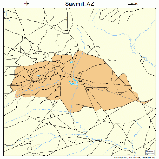 Sawmill, AZ street map