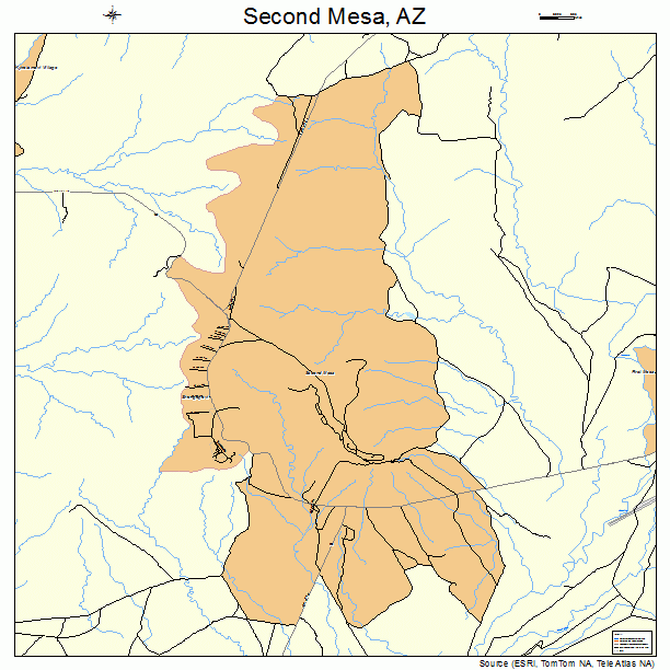 Second Mesa, AZ street map